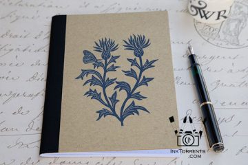 Enduring Thistle lino print and Thistle hand bound journal by Soma Acharya InkTorrents Graphics @ InkTorrents.com