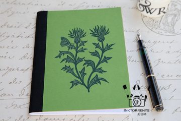 Enduring Thistle lino print and Thistle hand bound journal by Soma Acharya InkTorrents Graphics @ InkTorrents.com
