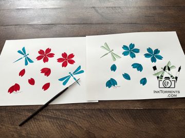 Twirling and Fluttering Cherry Blossoms Everyday Bullet Journal @InkTorrents.com by Soma Acharya