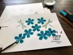 Everyday Bullet Journals with Fluttering Spring Cherry Blossoms Cover in Teal Green @ InkTorrents.com by Soma Acharya